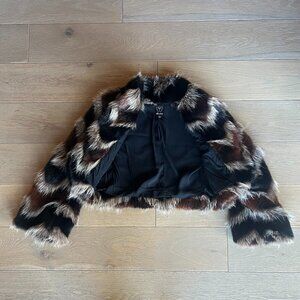 Faux Fur Vintage Style Crop Jacket